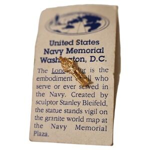 United States Navy Memorial Lapel Pin Washington DC Lone Sailor Stanley Bleifeld